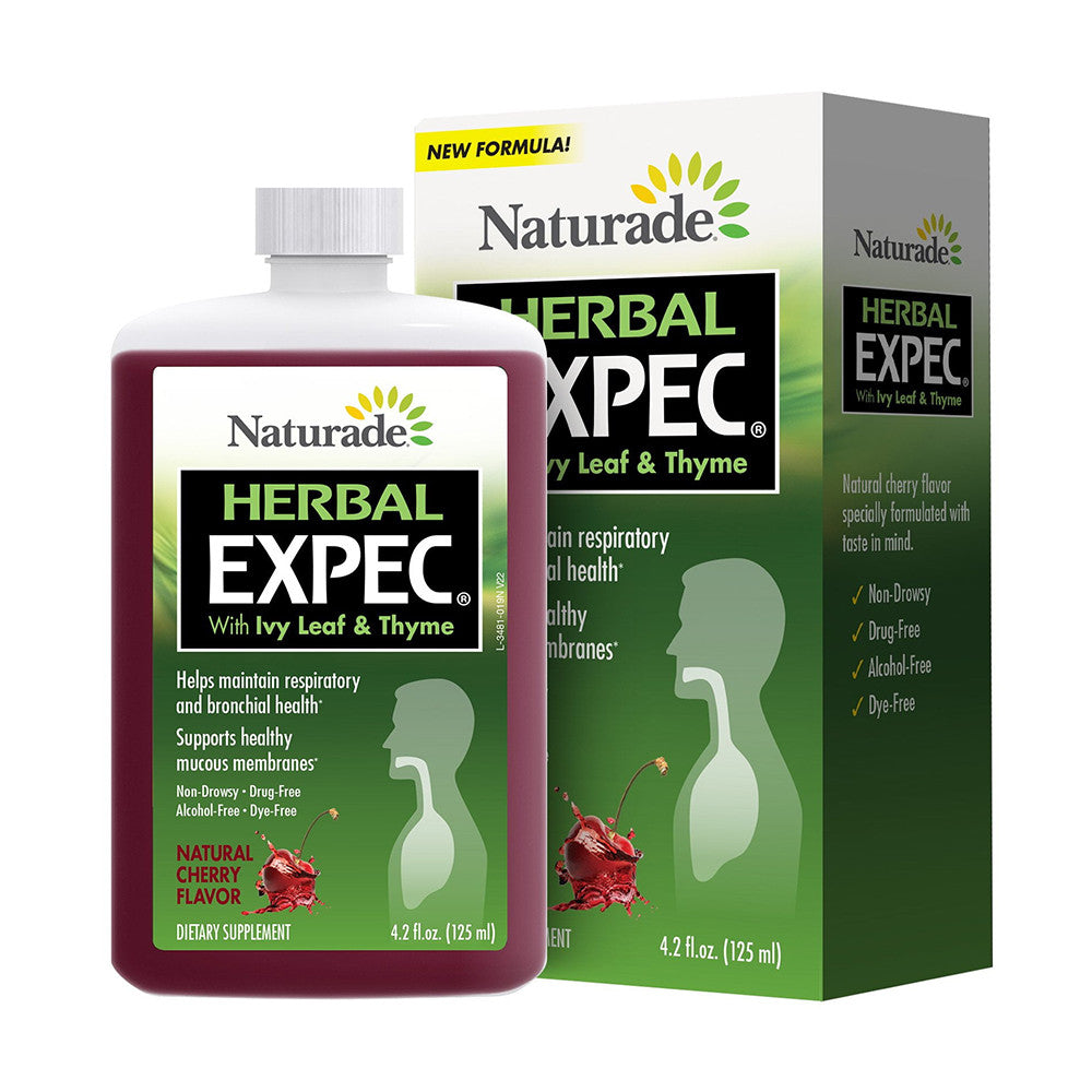 Naturade Expec Herbal Expectorant Natural Cherry Flavor 4.2 Oz
